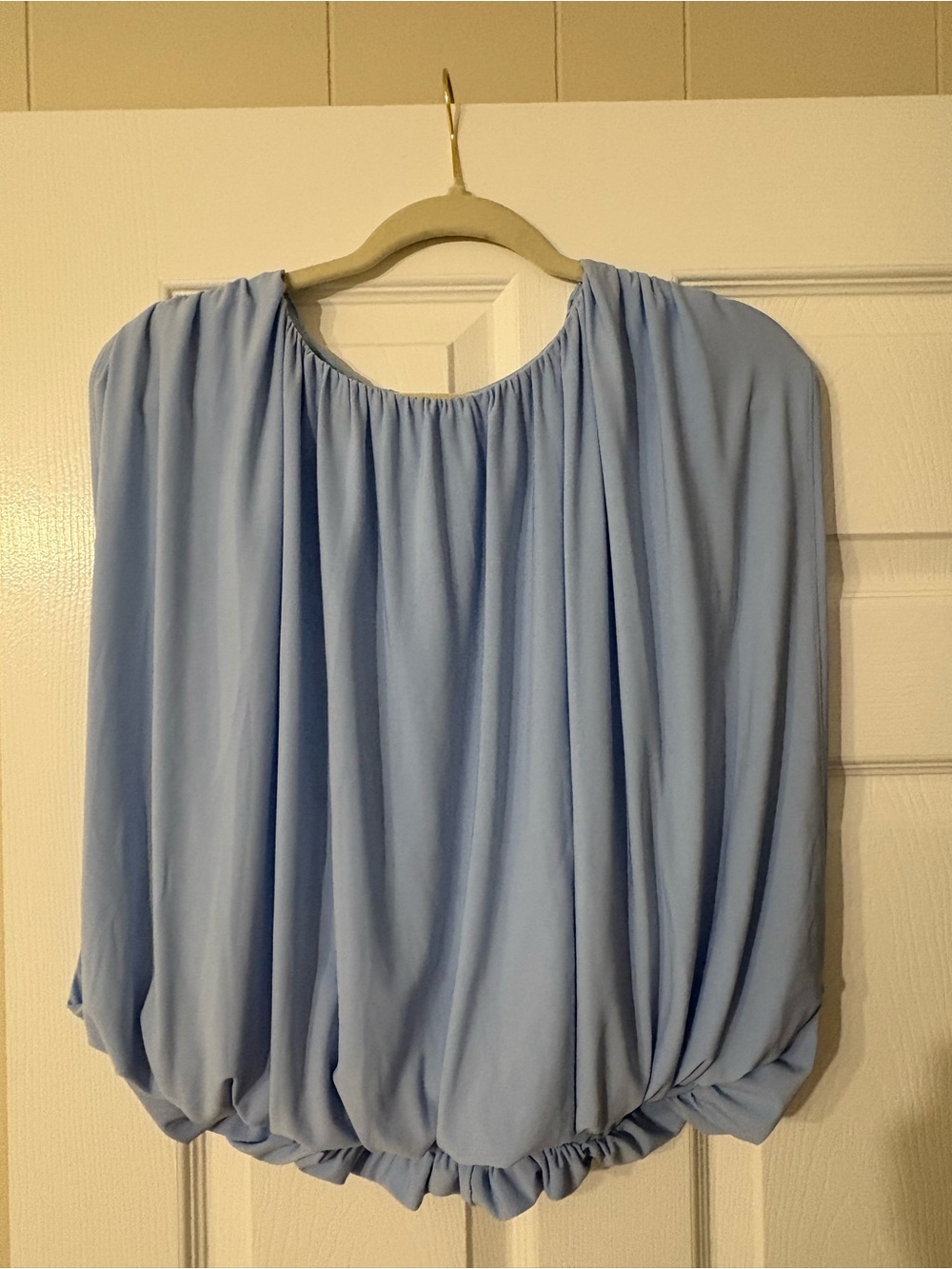 Ava & Grace Light Blue Blouson Tunic Top